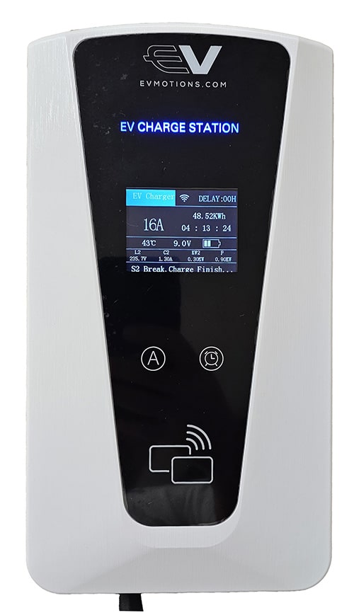1-EVMOTIONS Delta Smart Wallbox Type2 7.4kw Wi-Fi EV kabel